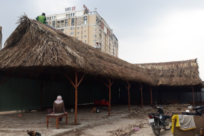 Mẫu thiết kế nhà lá dài, khung gỗ