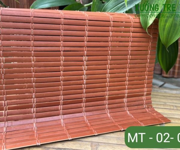 Mành Trúc Dệt Hà Nội (MT0203) - nan 1 cm, màu da bò